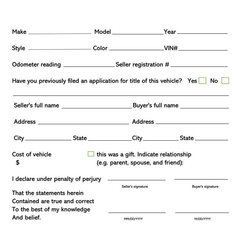 Free Bill Of Sale Forms For Every State Word Sample Form