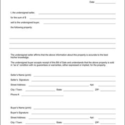 Super Blank Bill Of Sale Form Download Doc Formats Template Sales Require Transactions Properties Personal