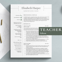 Marvelous Teacher Resume Template For Word Pages Administrator Education Original