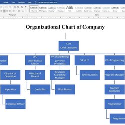 Microsoft Organization Chart Template