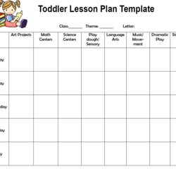 Toddler Lesson Plan Template Min All Form Templates Also May