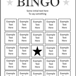 Wonderful Editable Bingo Card Template Download Free Printable Worksheet