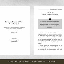 Premium Free Book Template For Microsoft Word