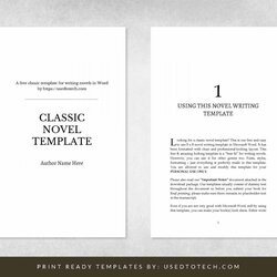 Great Simple Classic Novel Writing Template For Word Microsoft Templates Novels