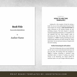 Legit Free Editable Book Templates In Word Template Of