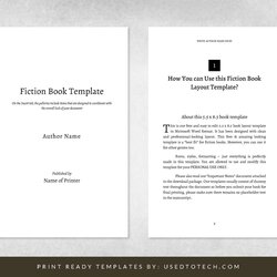 Marvelous Fiction Book Layout Template In Word For Digest