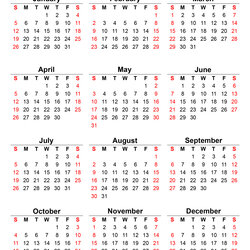 High Quality Free Calendar One Page Vector Printable Yearly Vectors Pick Template Calendars Blank