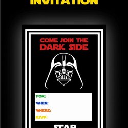 Eminent Printable Star Wars Invitation Template In Darth Vader Lego Kiwi