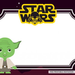 Wonderful Free Printable Star Wars Invitation Templates Cute Version Download Chalkboard Mickey Birthday