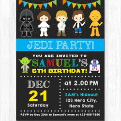 Outstanding Free Star Wars Birthday Invitations Printable Simple Cute Invitation Template