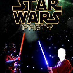 Free Kids Party Invitations Star Wars Invitation Self Edit Printable Templates Birthday Template Blank Invite