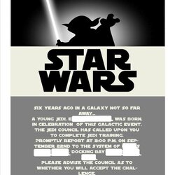 Preeminent Star Wars Invitations Template Google Search Invitation Printable Templates Birthday Party Invite