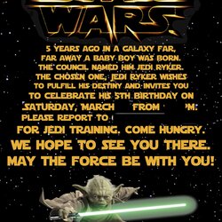 Superlative Officially Licensed Merchandise Brand Partners Star Wars Birthday Invitations Invitation Party