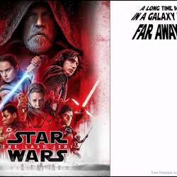 Printable Star Wars Invitation Template Templates Free The Last Jedi