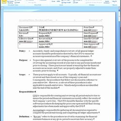 Spiffing Standard Operating Procedure Template For Company Sop Best Of Microsoft Word