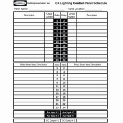 Superlative Circuit Breaker Directory Template Panel Electrical Schedule Word Unique Daily Of