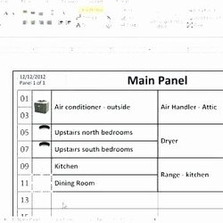 Splendid Circuit Breaker Directory Template Unique Electrical Panel Luxury Of