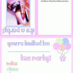 The Highest Standard Birthday Invitation Templates Printable Free Princess Party Tea Invitations Make Makeup