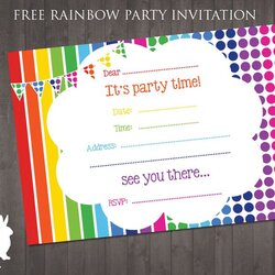 Matchless Free Rainbow Invitation Printable Birthday Party Invitations Maker Template Templates Online Boys