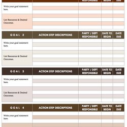 High Quality Effective Action Plan Templates You Can Use Now Template Goals Good Simple