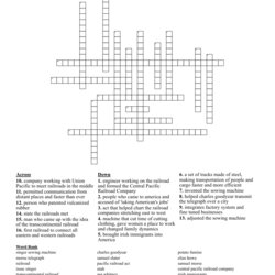 Superb The Railroad Boom And Rising Prosperity Crossword