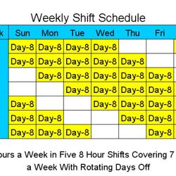 Download Hour Shift Schedules For Days Week Schedule Rotating Template Examples Employee Shifts Scheduling