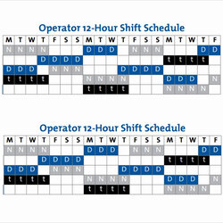 Super Hour Shift Schedule Sample Excel Template Calendar Rotating Schedules Documents Templates Source