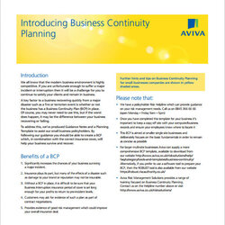 Splendid Business Continuity Plan Template Free Printable Templates For Example Download