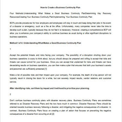 Great Business Continuity Plan Template Free Word Excel Format Width