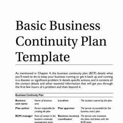 The Highest Standard Small Business Continuity Plan Template Best Of Stupendous Contingency Example