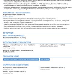 Nurse Resume Example How To Guide For Registered Page