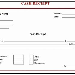 Matchless Free Cash Receipt Template Unique Templates Excel