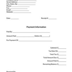 Outstanding Free Cash Receipt Templates Word Excel And