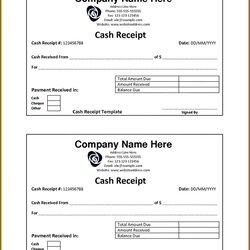 Worthy Free Printable Cash Receipt Template Word Example Of