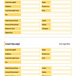 Free Cash Receipt Templates Word Excel And Template Format