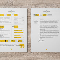 Spiffing Portfolio Word Template Free Dark Light Resume Cover Letter Design