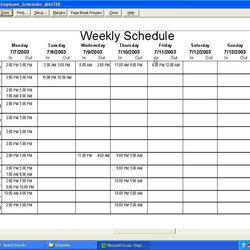 Admirable Scheduling Spreadsheet Free Pertaining To Employee Schedule Template Work Excel Templates Weekly