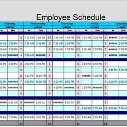 Perfect Excel Employee Scheduling Templates Schedule Staff Template Sample Work Printable Source Samples Free