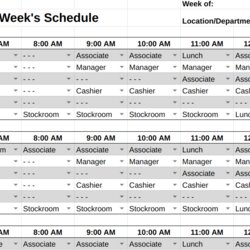 Superior Excel Employee Scheduling Templates Schedule Source Word Image