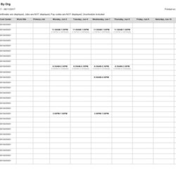 Free Employee Schedule Templates Excel Word Template