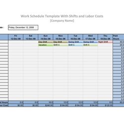 Free Employee Schedule Templates Excel Word