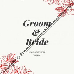 Wedding Invitation Editable Premium Printable Templates