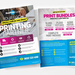 Brilliant Print Shop Poster Template Vector Templates Flyer Services Printing Professional