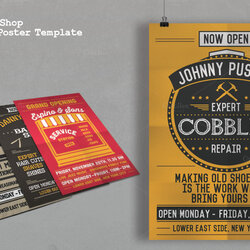 Exceptional Opening Shop Flyer Poster Template Templates On Creative Market