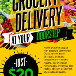 Excellent Customize Retail Poster Templates Grocery Template Flyer Delivery Posters Ts