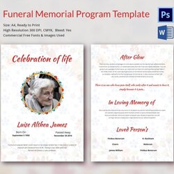 The Highest Standard Microsoft Word Program Template Free Funeral Memorial