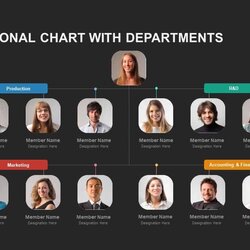 Splendid Organizational Chart Template With Departments