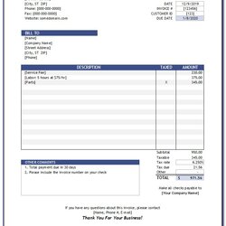 Capital Invoice Format In Excel Free Download India