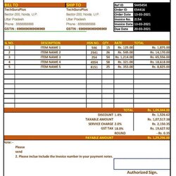 Tremendous New And Creative Style Of Invoice Format In Excel Download File