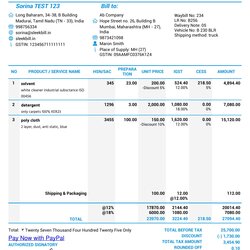 Invoice Format With Example In Template Ideas Tax Invoices Bill Sample India Series Below Examples Post
